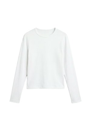 PULL&BEAR, SLIM FIT LONG SLEEVED T-SHIRT - T-SHIRT - T-shirt à manches longues - white