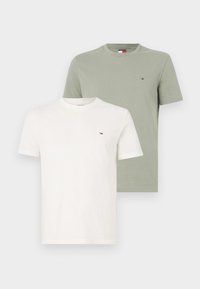 SLIM TEE 2 PACK - Navadna majica - ecru/utility sage