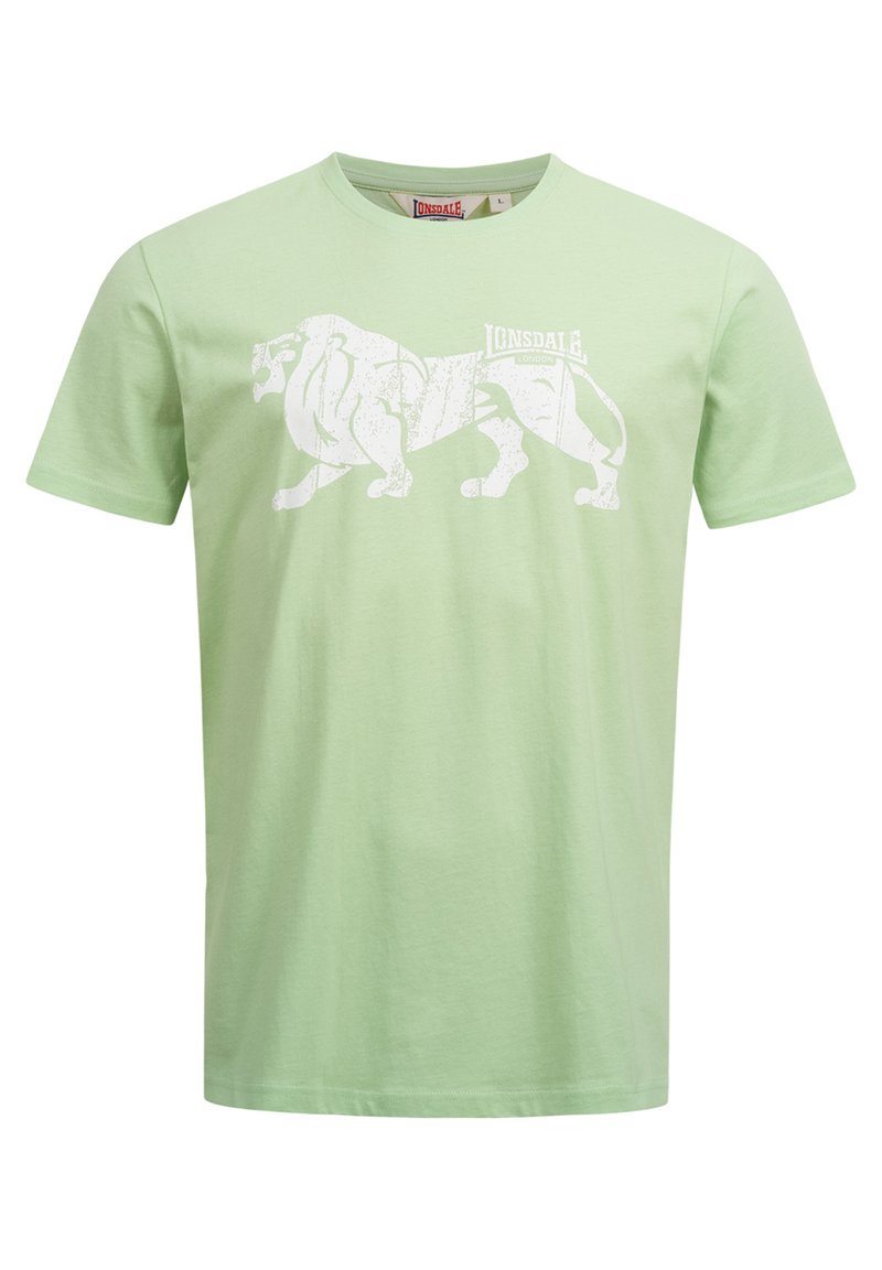 Lonsdale NORMALE PASSFORM ENDMOOR - Apdrukāts T-krekls - pastel green white