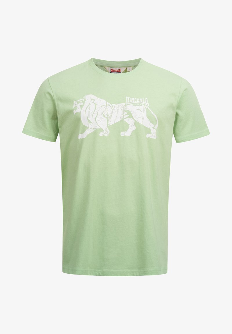Lonsdale NORMALE PASSFORM ENDMOOR - Potiskana majica - pastel green white