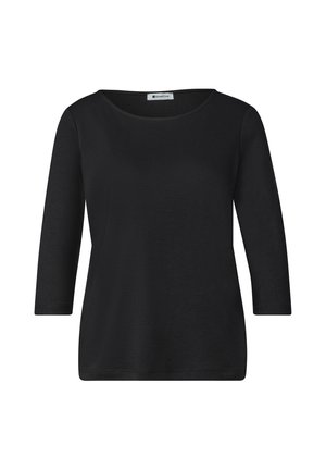 Street One, 3/4-SLEEVE SHIRT WITH BOAT NECK - Camiseta de manga larga - black