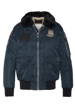 PATCHED - Giubbotto Bomber - bleu marine