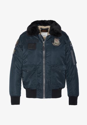 Schott PATCHED - Giubbotto Bomber - bleu marine