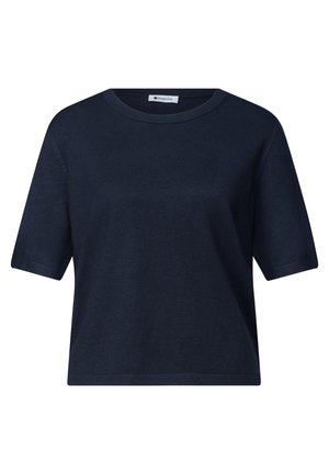 Street One, KURZARM PULLOVER MIT RUNDHALS IN UNIFARBE - Camiseta básica - darkest blue