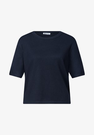 Street One, KURZARM PULLOVER MIT RUNDHALS IN UNIFARBE - T-shirts basic - darkest blue