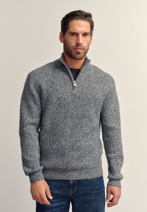 Next REGULAR FIT -QUARTER ZIP NECK - Neule - grey