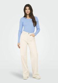 JDY JDYSALSA MIA LIFE O NECK - Pikkade varrukatega topp - serenity