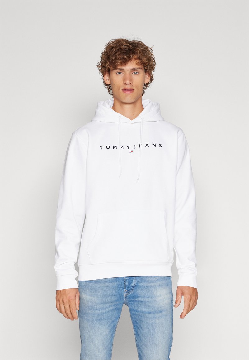 Tommy Jeans - LINEAR LOGO HOODIE - Felpa - white, Ingrandire