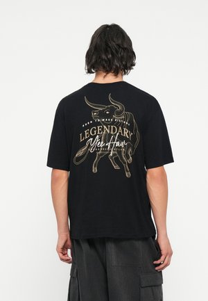 Redefined Rebel JENSEN - Triko s potiskem - black