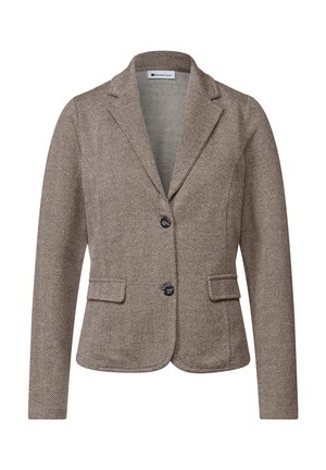 Street One, BASIC BLAZER WITH LAPEL COLLAR AND PATTERN - Blazer - saddle brown
