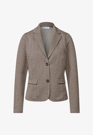 Street One, BASIC BLAZER WITH LAPEL COLLAR AND PATTERN - Blazer - saddle brown