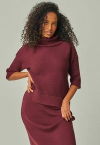 YOU LOOK PERFECT BAILEY -   MERINO WOOL KNITTED TURTLENECK PULLOVER - Strickpullover - bordeaux