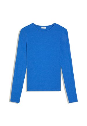 Bershka, LONG SLEEVE ROUND NECK - T-SHIRT - Langarmshirt - blue