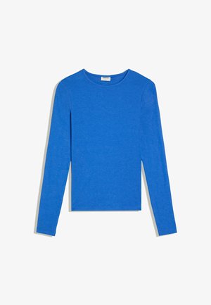 Bershka, LONG SLEEVE ROUND NECK - T-SHIRT - Langarmshirt - blue