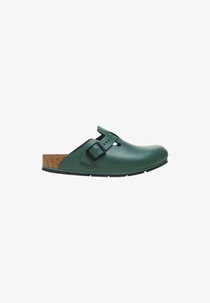 Birkenstock, Pantolette flach - dunkelgrün