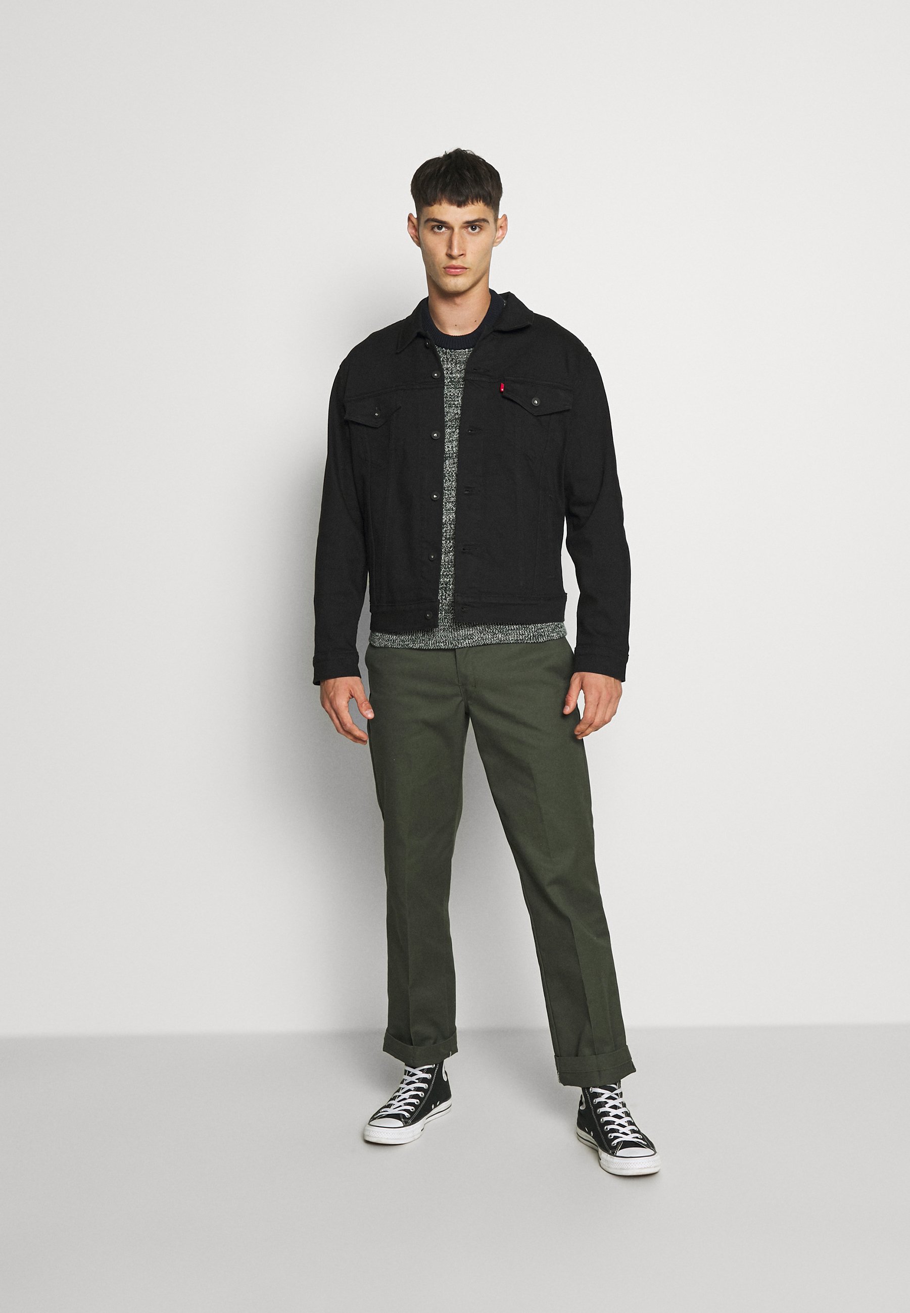 levis black denim trucker jacket