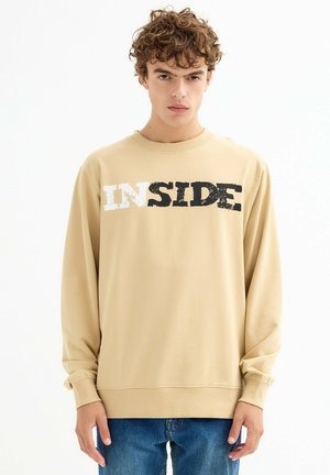 BÁSICA MANGA LARGA LOGOTIPO - Sudadera - beige