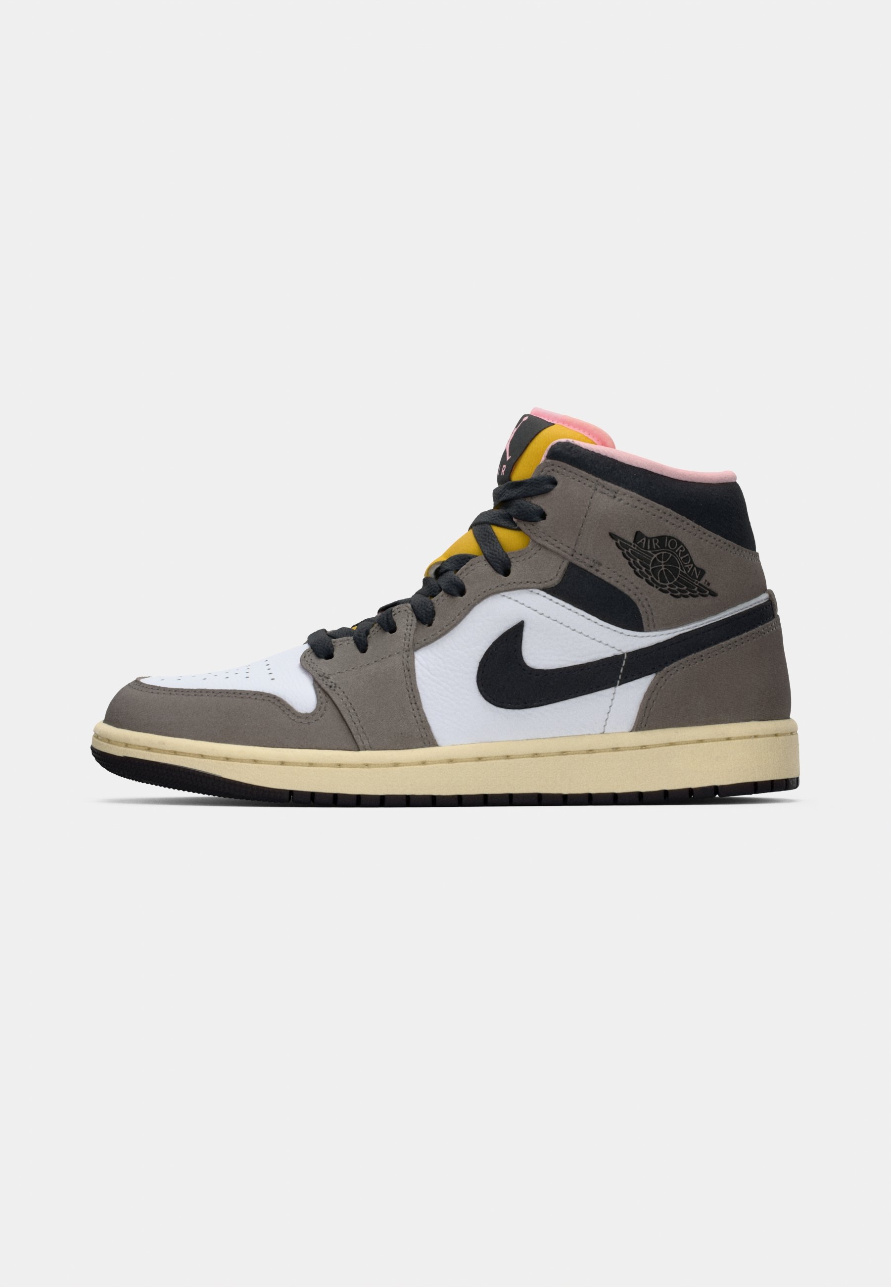 grey yellow and black jordans