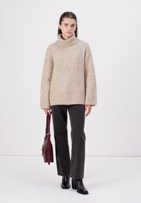 Vero Moda VMINGRID ROLL NECK BOO - Maglione - beige