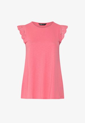 Yours Clothing, WOMEN'S VESTS & CAMIS - T-shirts print - coral