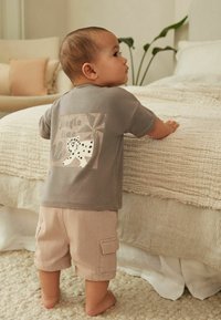 Next 2 PIECE SET- REGULAR FIT - Shorts - black white cheetah