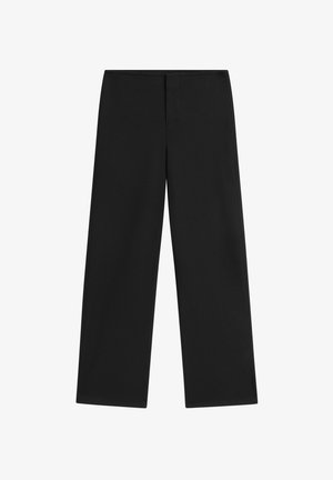 Massimo Dutti, TECHNICAL STRAIGHT-LEG PANTS-. - Trousers - black
