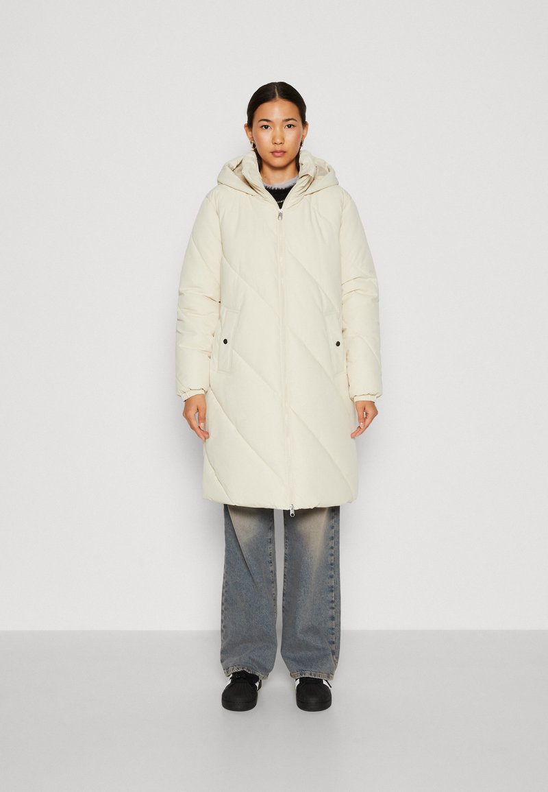 Vero Moda VMELANORDORA LONG COAT Winter coat oatmeal/offwhite