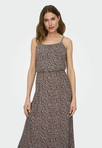 ONLY GEMUSTERTES TRÄGER - Rochie maxi - balsam green