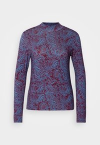 Scotch & Soda ALL OVER PRINTED MOCK NECK - Longsleeve - lake blue