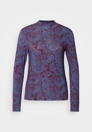 Scotch & Soda ALL OVER PRINTED MOCK NECK - Longsleeve - lake blue