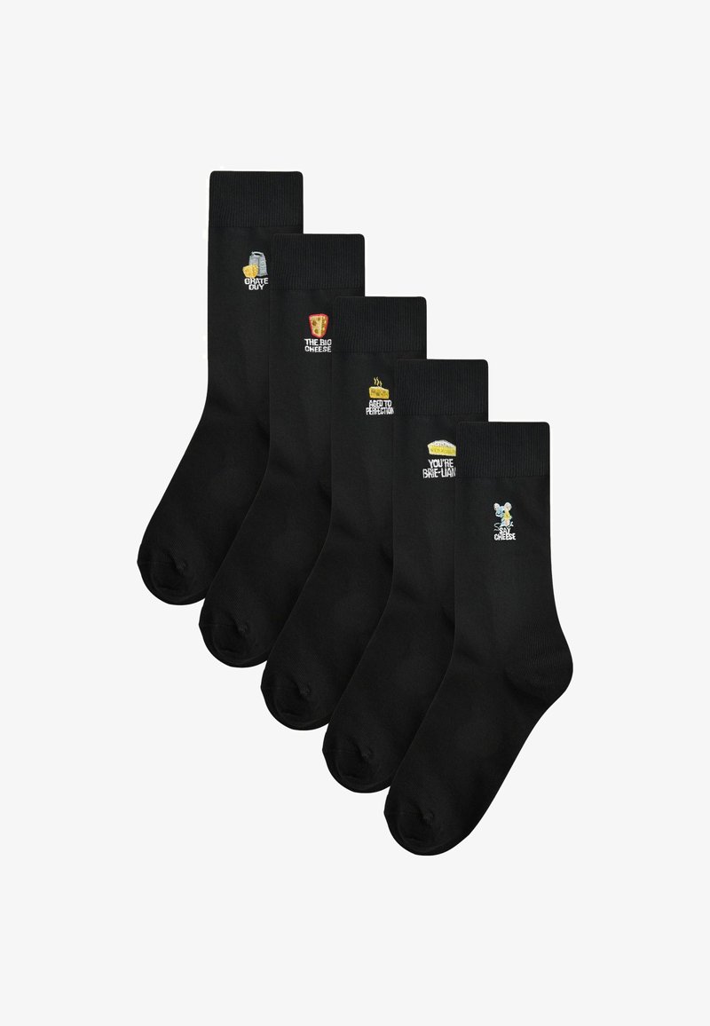 Next EMBROIDERED FIVE PACK - Calze - black fathers day cheese
