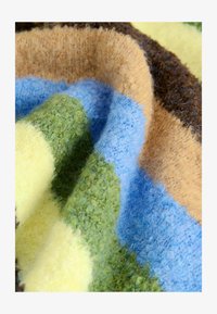 Selezionato, chocolate brown blue multi stripe