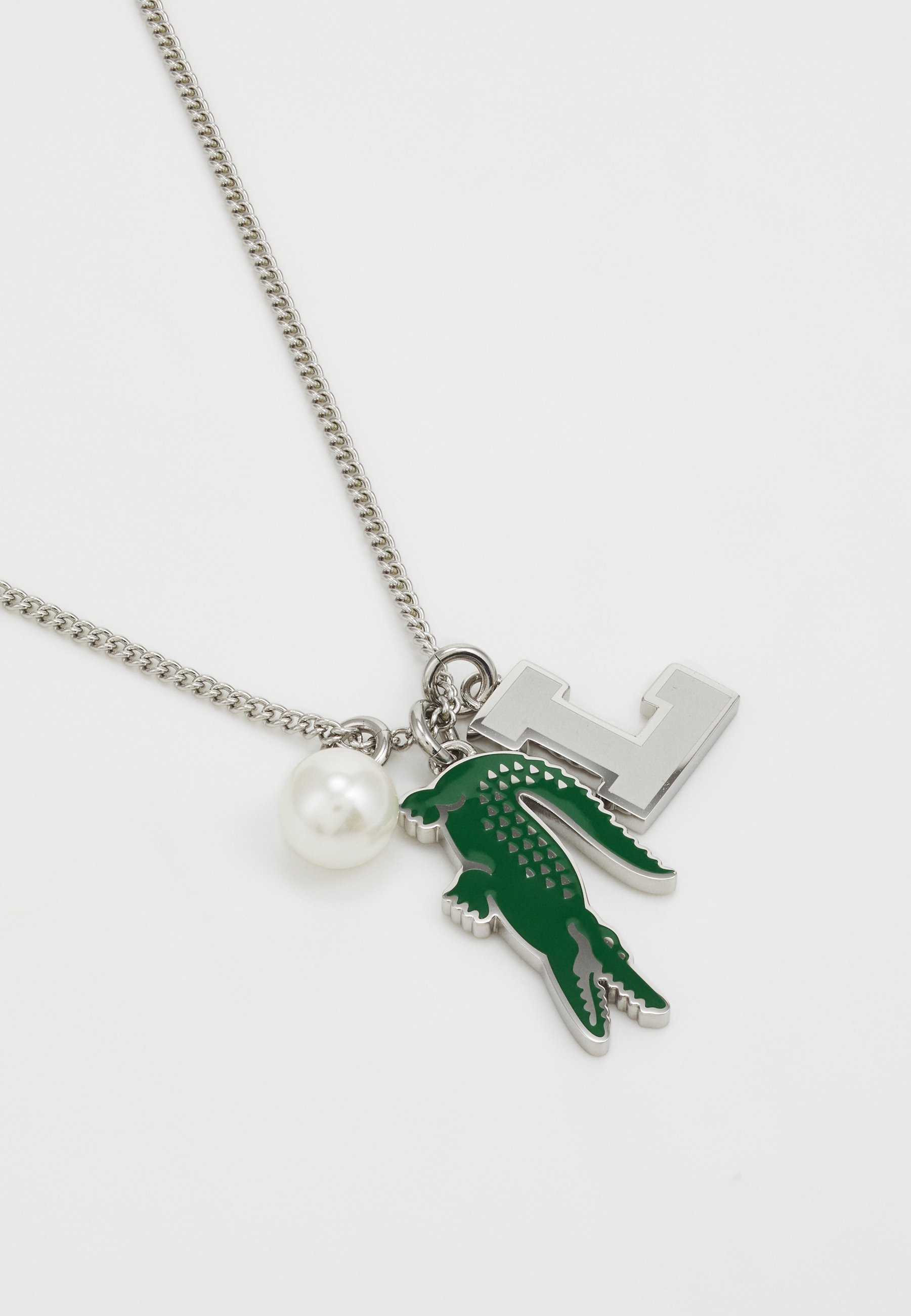 Lacoste UMPIRE UNISEX - Necklace - silver-coloured/green