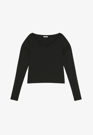 Patrizia Pepe MAGLIA - Tops ar garām piedurknēm - nero
