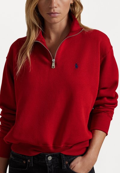 Polo Ralph Lauren FLEECE QUARTER ZIP - Športni pulover - madison red