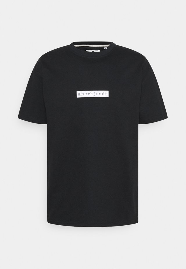AKARNE BOXY - T-shirt con stampa - black