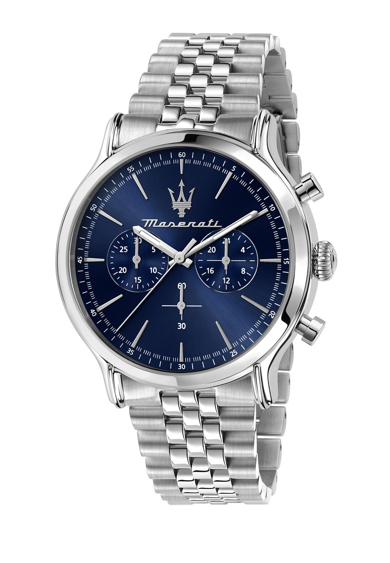 Maserati Legend Orologio Uomo Cronografo R8873638001 – Cassa Acciaio 42mm, Quadrante Nero, Vetro Minerale, Bracciale Acciaio, 10 ATM