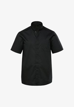 JP1880, COOK'S SHIRT, SHORT SLEEVE, STAND-UP COLLAR, PRESS STUDS, BOXY FIT - Overhemd - black