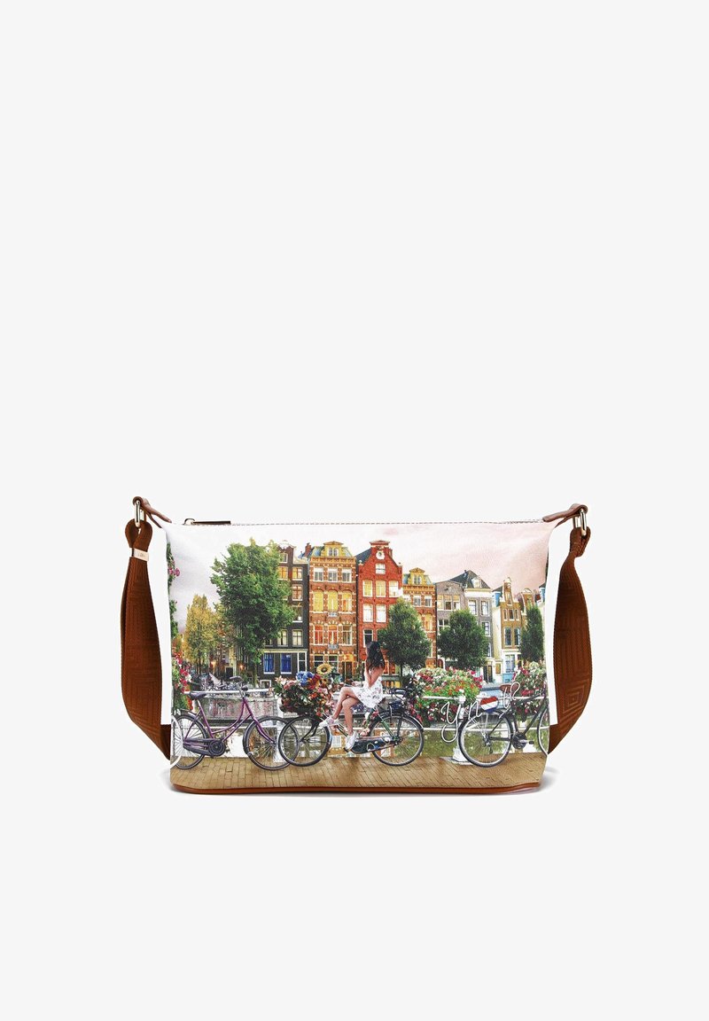 Y Not? LARGE YES STAMPA CITTÀ - Borsa a tracolla - flower river