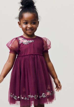 Next EMBROIDERED - Koktejlové šaty / šaty na párty - berry red