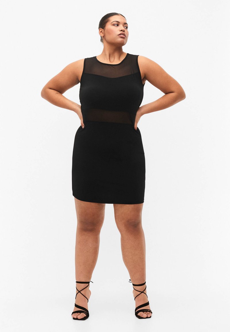 Blush by Zizzi ÄRMELLOSES MIT SLIM FIT Shift dress black Zalando.ie