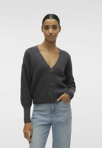 Vero Moda VMLEA V NECK CUFF - Gilet - ombre blue