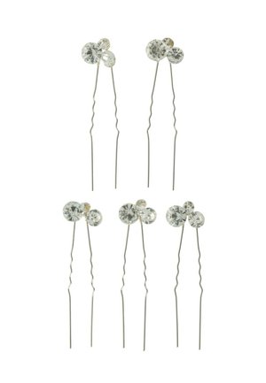 HAIRPINS WITH RHINESTONES - Accessori capelli - silver-coloured