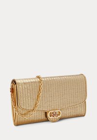 Lauren Ralph Lauren METALLIC STRAW MEDIUM ADAIR CROSSBODY - Cross body bag - modern gold