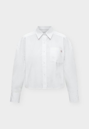 Calvin Klein Jeans, CROPPED SHIRT  - Πουκαμίσα με κουμπιά - brilliant white