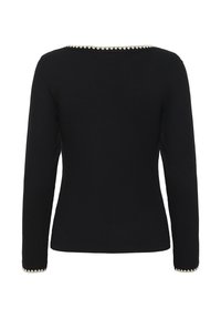 Cream RIBBA EMBROIDERY - Långärmad tröja - pitch black