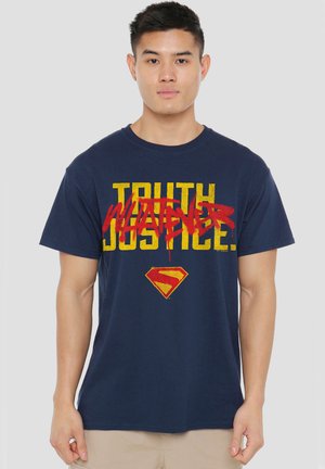 DC COMICS - SUPERMAN, SUPERGIRL TRUTH JUSTICE WHATEVER GRAFFITI - Print T-shirt - dark blue