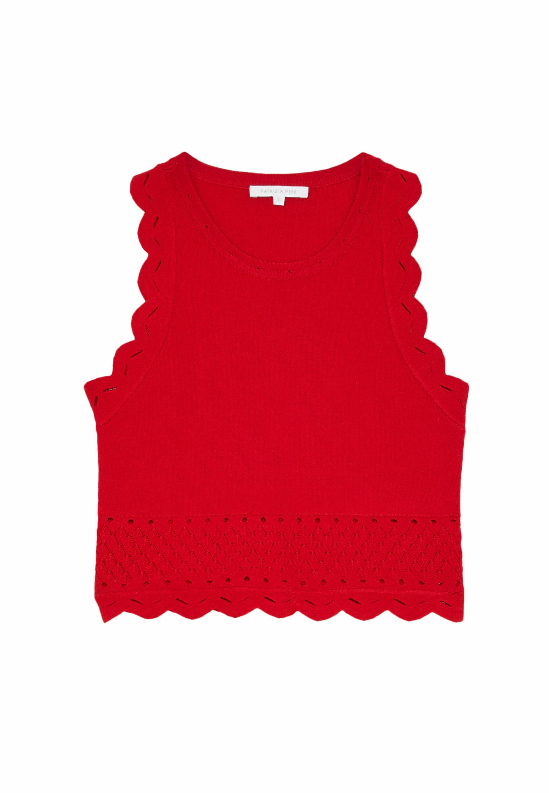 PATRIZIA PEPE 売れ筋商品|||パトリツィア ペペ Tシャツ トップス レディース Tops Red T-shirts for women | Patrizia Pepe