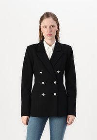 Good American PONTE EMBELLISHED DOUBLE BREASTED  - Suknjič - black