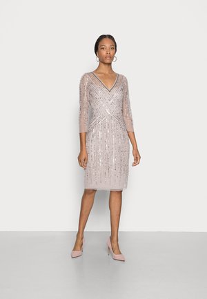 SHORT BEADED DRESS - Cocktail dress / Party dress - marble